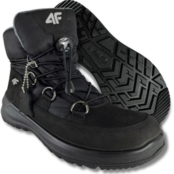 BUTY ŚNIEGOWCE DAMSKIE 4F ZIMOWE SPORTOWE WODOODPORNE OCIEPLANE 37
