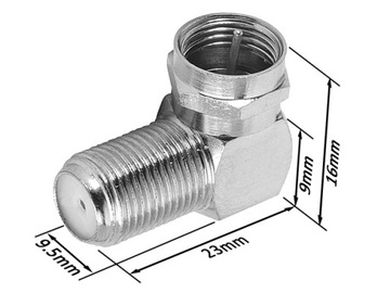 Угловой разъем F-штекер - F-разъем