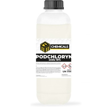PODCHLORYN SODU 15% płynny CHLOR DO BASENU STUDNI 1L dezynfekcja wody