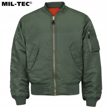 Куртка для бомбардировки Mil-tec Ma1 Basic Army Army Army Fleks Flek Zielona l