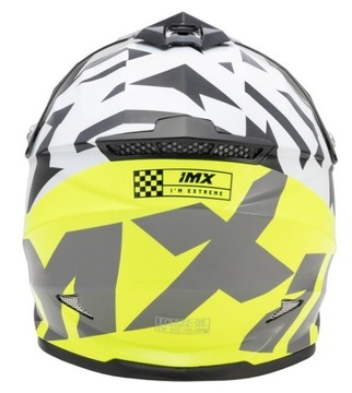 Kask motocyklowy dla dziecka dziecięcy offroad enduro FMX-01 czarno żółty L