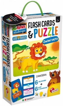 Zabawa i edukacja puzzle dziecięce i flashcards Zw