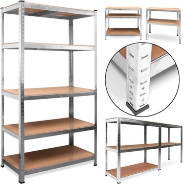 Regał magazynowy metalowy warsztatowy sklepowy garaż 180x90x40cm piwnica