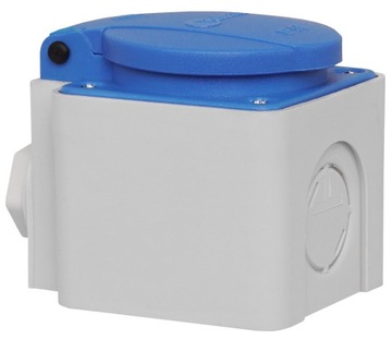 РОЗЕТКА ГЕРМЕТИЧНАЯ, ПЛАТА НАВЕРХНЕГО МОНТАЖА, КОРОБКА 16А