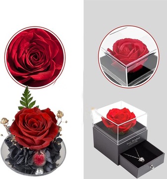 ВЕЧНАЯ РОЗА В СТЕКЛЕ ФИГУРКА АНГЕЛА КРАСНАЯ ВЕЧНАЯ РОЗА ЦВЕТОК ДЛЯ ЖЕНЩИН