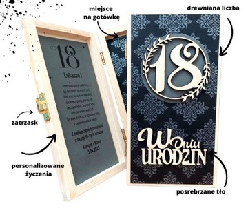 Денежная коробка 18 -й день рождения * Подарок * Хит