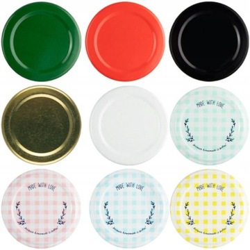 5 БАНОК 120 МЛ ДЛЯ СПЕЦИЙ, ВАРЕНИЙ, МЕДОВ, ДЕСЕРТОВ, ТРАВ, СВЕЧИ + КРЫШКА FI 53