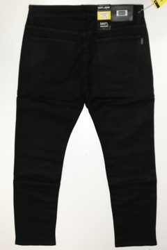 Spodnie męskie czarne klasyczne proste elastyczne firma Savil Jeans r 39/36