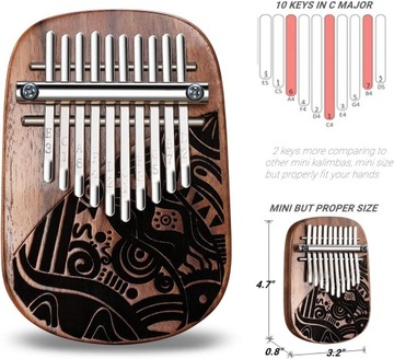 PROFESSIONAL KALIMBA Moozica MINI 10 Key / UK