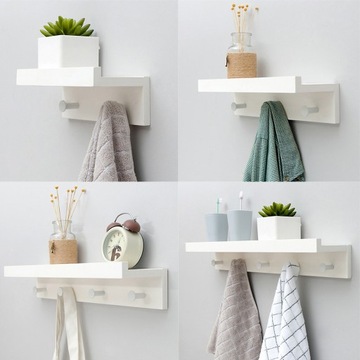 Настенная полка с крючками Полка для хранения Wall C