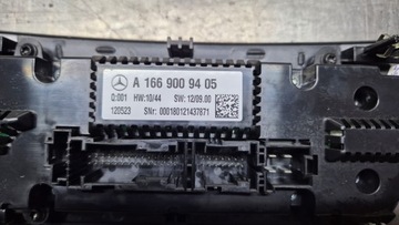 MERCEDES ML W166 PANEL ŘÍZENÍ KLIMATIZACE VENTILACE 1669009405