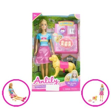Lalka Anlily My Lovely Pet Pies i szczeniaczki