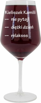 Kieliszek do wina DUŻY 530 ml GRAWER PREZENT 20 ur