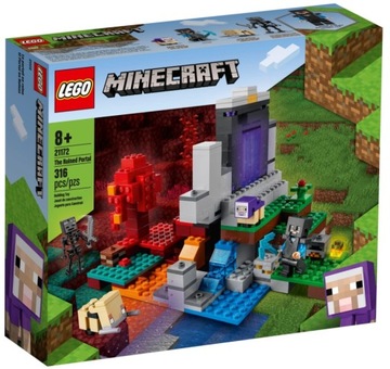KLOCKI LEGO MINECRAFT 21172 ZNISZCZONY PORTAL