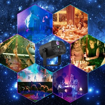 DJ DISCO STAGE СВЕТОВЫЕ СВЕТИЛЬНИКИ, ЗВУКОВАЯ АКТИВАЦИЯ RGB ЛАЗЕРНЫЙ СВЕТ