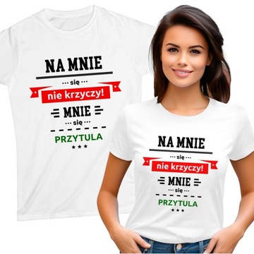 DAMSKA ŚMIESZNA KOSZULKA Z NADRUKIEM - MAŁA MI | XXL