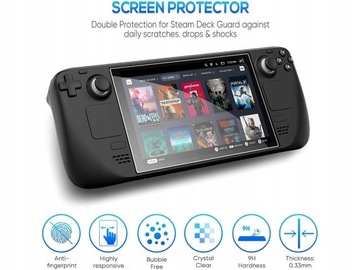 Чехол-чехол для Steam Deck с ЗАКАЛЕННЫМ СТЕКЛОМ
