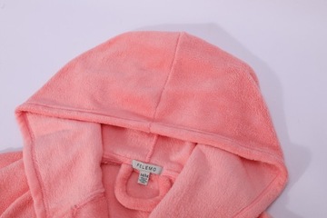 SZLAFROK Z KAPTUREM MIKROFIBRA KORAL 2XL/3XL CARLO