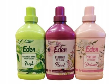 Perfumy do tkanin Eden Fresh + Delicate + Floral 3 x 720ml zestaw