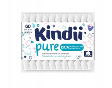Kindii Pure patyczki higieniczne dla dzieci 60szt.
