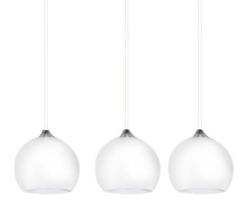 Potrójna biała lampa wisząca Gulia do kuchni