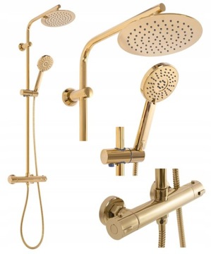 Zestaw Prysznicowy Natryskowy BLISS GOLD TERMOSTAT