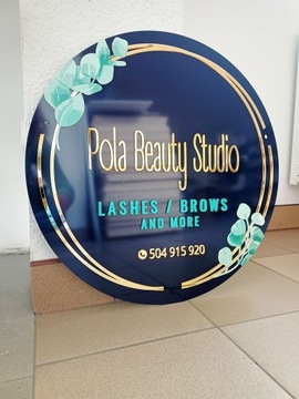Вывеска Рекламная доска Glamour, золото серебро, 40 см