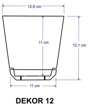 ДЕКОР диаметр цветочного горшка 12 см цвет дерева
