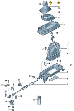 ОРИГИНАЛЬНАЯ накладка ручки SKODA DSG 5E0713146A