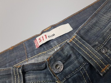 LEVIS 511 Slim spodnie jeansy męskie vintage 30/34 pas 79