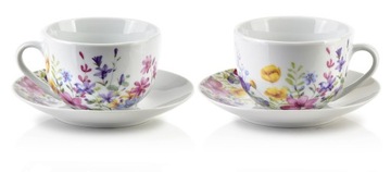 Filiżanki porcelanowe ze spodkami komplet filiżanek do herbaty kawy 5670