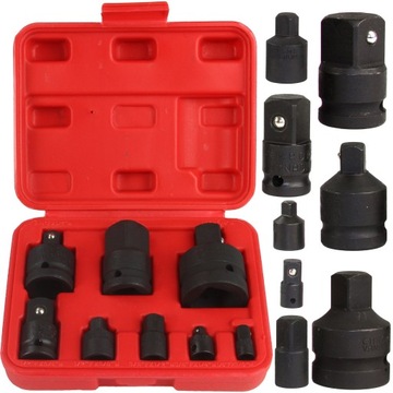 ADAPTERY REDUKCJE UDAROWE 8 SZT 1/4 3/8 1/2 3/4 REDUKCJA ZESTAW NASADKI