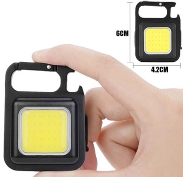 MINI LATARKA KIESZONKOWA BRELOK LED COB USB 6W 4W1