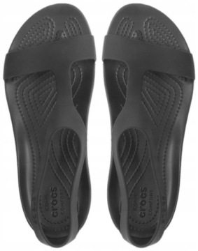 САНДАЛИИ ЖЕНСКИЕ CROCS SERENA ШЛЕПАНЦЫ, ЧЕРНЫЕ, размер 41