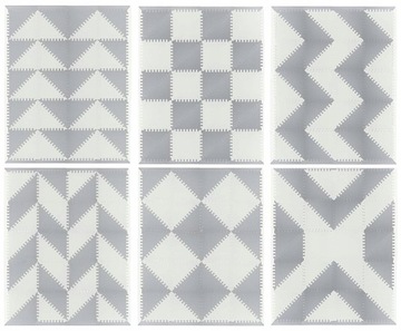 PUZZLE PIANKOWE MATA PIANKOWA dla Dzieci na Podłogę TRÓJKĄTY 40el EVA GRUBA