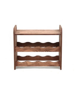 Винная полка с полкой RW-16 /8 бутылок/ - Коричневый Декор