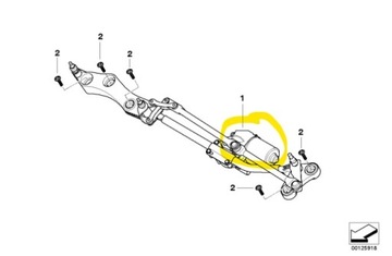 BMW E60 E61 MOTOREK STĚRAČE PŘEDNÍCH PŘEDNÍ