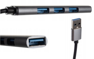 Современный разветвитель USB-концентратора на 4 порта * Прочный алюминиевый корпус