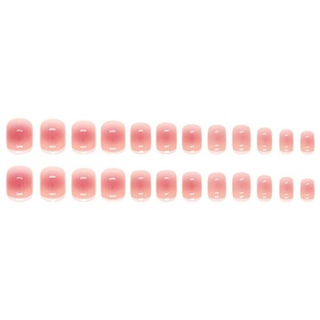 Искусственные ногти навыки с короткой квадратной аурой классической самостоятельной французской