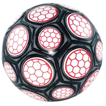 KOLOROWA PIŁKA NOŻNA DO NOGI R. 2 MAŁA BIAŁO-SZARA