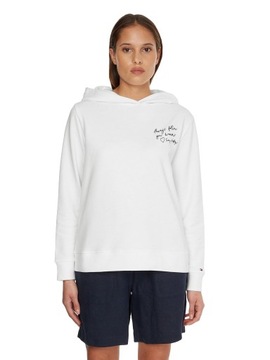 TOMMY HILFIGER BLUZA DAMSKA SLOGAN WHITE r. S