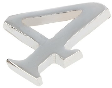 НОМЕР НОМЕР НА ДВЕРИ ХРОМ САМОКЛЕЯЩАЯСЯ 5 СМ