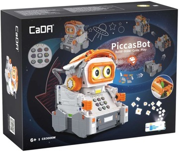 CADA BLOCKS ТВОРЧЕСКИЙ РОБОТ PICCASBOT ДЛЯ ПРОГРАММИРОВАНИЯ 461 ЭЛ. КОНТРОЛИРУЕМЫЙ