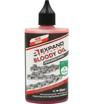 EXPAND Olej do łańcucha BLOODY OIL 100 ml Smar Wet / Dry Zmienne Warunki