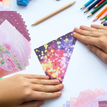 Легкое складное оригами из бумаги для детей Японское васи