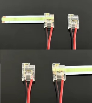 Универсальный разъем COB SMD, 8 мм, прямой угловой Т-образный разъем, соединитель 12 в 1