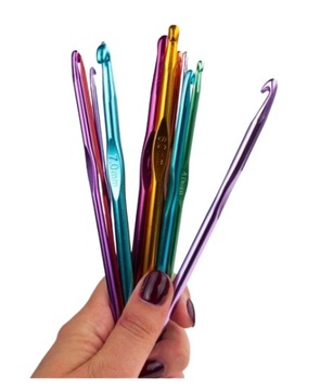 НАБОР ПРЯЖИ ХЛОПКОВОЙ ДЛЯ ВЯЗАНИЯ КРЮЧКОМ 24х25м + КРЮЧКИ 12 шт.