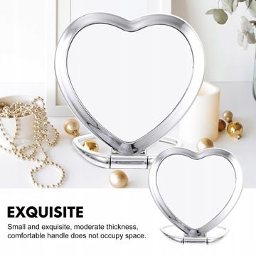Зеркало для макияжа в форме сердца Косметическое зеркало