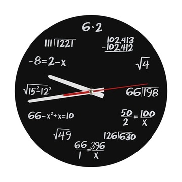 ZEGAR MATEMATYCZNY MATEMATYKA PREZENT NAUCZYCIEL