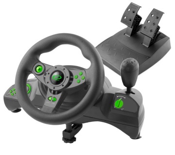 KIEROWNICA Z PEDAŁAMI BIEGI PC PS3 USB WIBRACJE